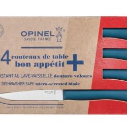 Coffret 4 couteaux de table Bon Apetit Bleu canard, Anthracite