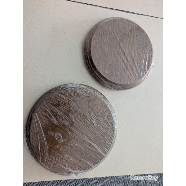 Lot de 2 �cussons bois sanglier diam 170 et 150mm