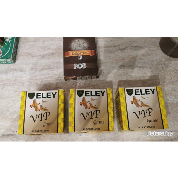 Lot eley vip bismuth cal 203 bo�tes de 25 et 1 bo�te de 10