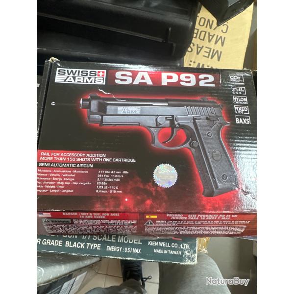 Sa p92 pistolet 4.5 mm billes acier
