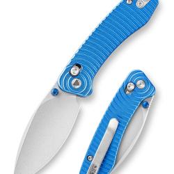 Couteau Trivisa Koala-L Lame Acier N690 Manche Aluminium Bleu Crossbar Lock TVJM02LAN