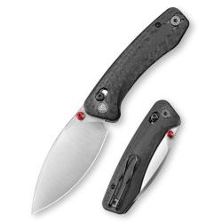 Couteau Trivisa Koala Plus-CG Lame Acier 14C28N Manche Carbone G10 Crossbar Lock TVJM13CG14