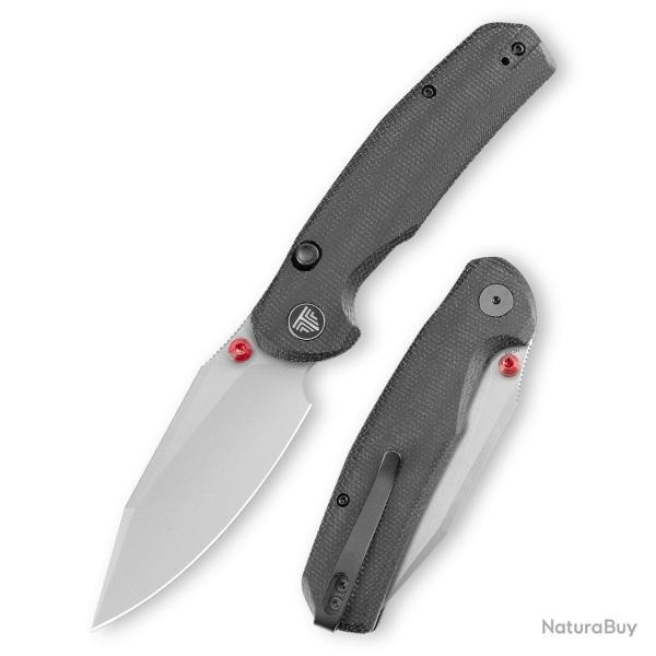 Couteau Trivisa Hornet Pro-BM Lame Acier 14C28N Manche Micarta Button Liner Lock TVJM12BM14