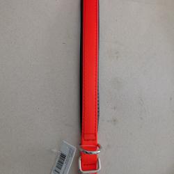 Collier luxe doublure souple orange fluo 40x2cm