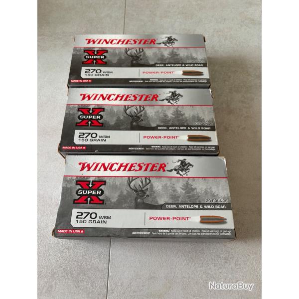 270 WSM winchester power point 150 grain
