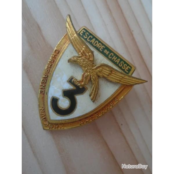 insigne broche 3� escadre de chasse numerot� et poinconn�