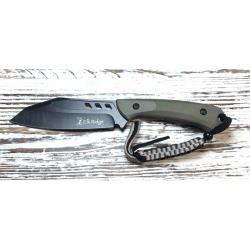 Couteau Fixe Elk Ridge Acier 3Cr13MoV Manche Nylon Vert Etui Nylon ERFIX121GN