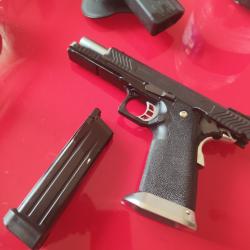 Vends Pistolet HI-CAPA SERIE HX11 FULL RED AW CUSTOM GAZ en bon &eacute;tat Airsoft