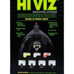 Guidon HI VIZ Spark III Font Sight &agrave; visser avec fibres interchangeable