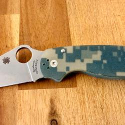 Spyderco Para 3 Camo - CPM S30V - C223GPCMO - Full Set / Bo&icirc;te d'origine