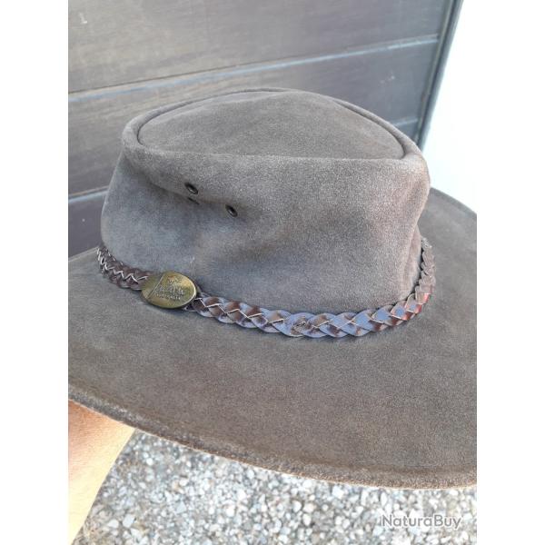 chapeau cuir de chasse