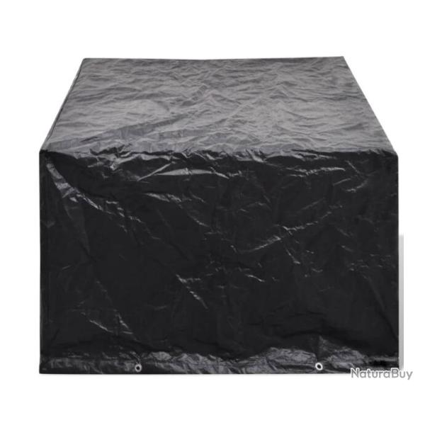 Housse salon jardin poly�thyl�ne noir 180x140x90 cm r�sistante UV avec oeillets