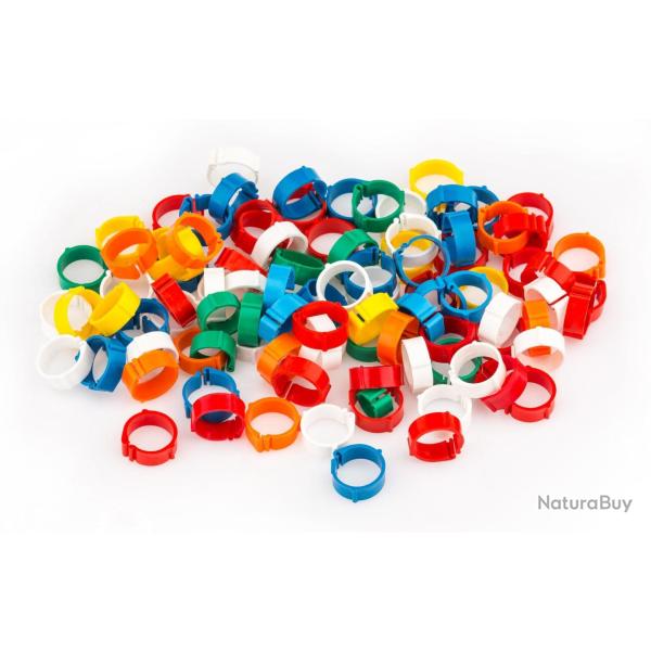 Bagues de rep�rage clips par 100 Bagues de rep�rage - Diam�tre 16 mm