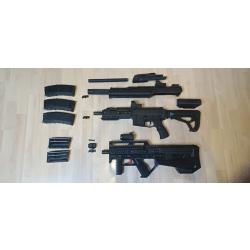 Lot de 2 G5 GHK, 5 chargeurs l&egrave;vres alu , 3 configurations, 3 points rouges + pi&egrave;ces