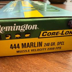 Cartouche 444 Marlin Remington 240GR