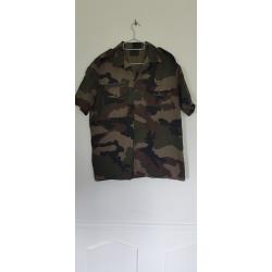 Chemise militaire camouflage Arm&eacute;e fran&ccedil;aise - Traitement anti-moustique - Taille 41/42 - Neuve