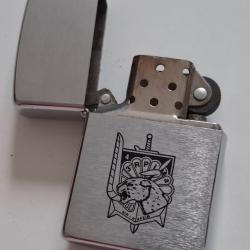 Briquet Zippo 3&egrave;me RPIMa R&eacute;giment Parachutiste d'Infanterie de Marine. Superbe.