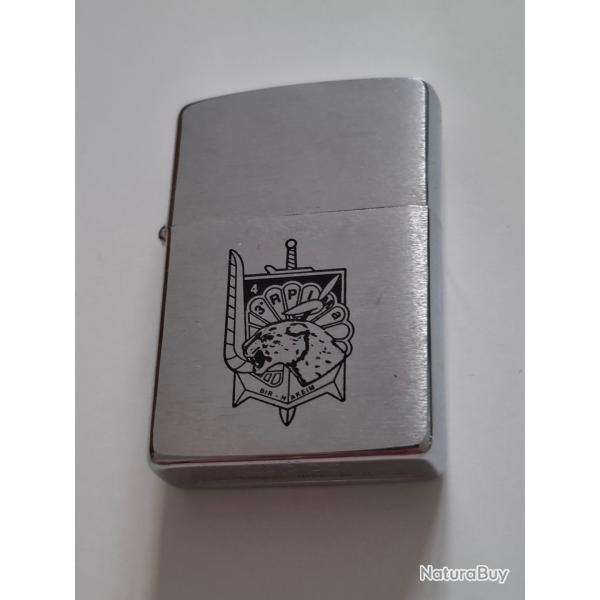 Briquet Zippo 3�me RPIMa R�giment Parachutiste d'Infanterie de Marine. Superbe.