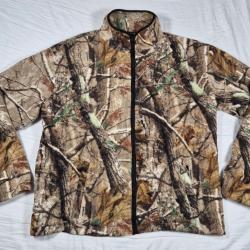 Polaire &eacute;paisse full zip style realtree camouflage for&ecirc;t chasse p&ecirc;che 2XL