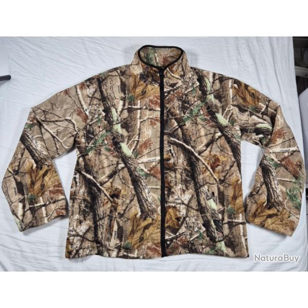 Polaire �paisse full zip style realtree camouflage for�t chasse p�che 2XL
