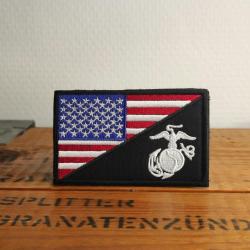 &Eacute;cusson patch brod&eacute; US Marine Corps (USMC) & Drapeau US