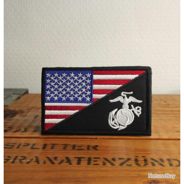 �cusson patch brod� US Marine Corps (USMC) & Drapeau US