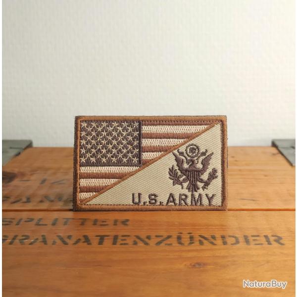 �cusson patch brod� U.S. Army & Drapeau US  D�sert / Coyote