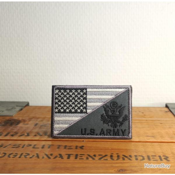 �cusson patch brod� U.S. Army & Drapeau US Gris