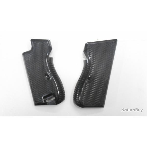 Paire de plaquettes En plastique noir pour pistolet suisse mod�le 1949 (SIG P210-2)