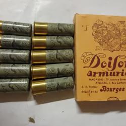 Bo&icirc;te de 10 tr&egrave;s belles cartouches anciennes TIR AUX PIGEONS  douilles cartons  cal 12