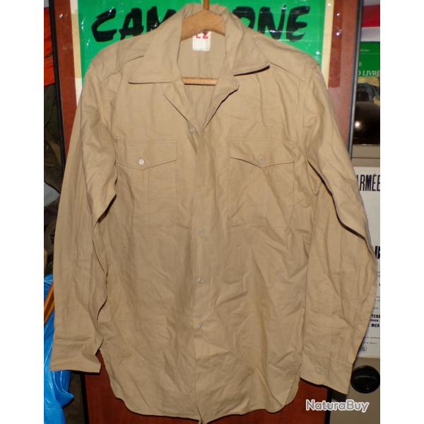 CHEMISE MILITAIRE DE L'ARMEE FRANCAISE ,Taille L 2 SOIT M OU 39-40 EN CIVIL,OCCASION  FABRICATION FR
