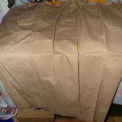 ARMEE AMERICAINE U.S : LOT DE 3 PANTALONS DE SORTIE MILITAIRE DE COULEUR BEIGE , 3 TAILLES 34 EN TAI