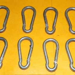 LOT DE 8 MOUSQUETONS POUR LES CHASSEURS ALPINS DE L'ARMEE FRANCAISE  , BON ETAT VOIR PHOTOS . POUR T