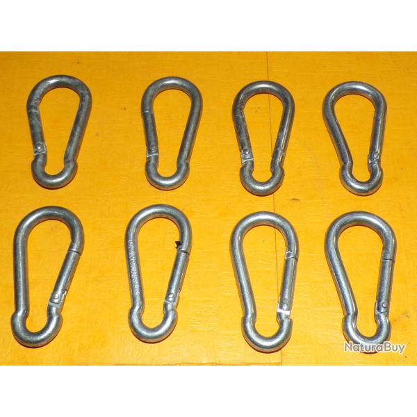 LOT DE 8 MOUSQUETONS POUR LES CHASSEURS ALPINS DE L'ARMEE FRANCAISE  , BON ETAT VOIR PHOTOS . POUR T