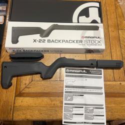 Crosse Magpul X-22 Backpacker GRISE pour Ruger 10/22 Takedown.