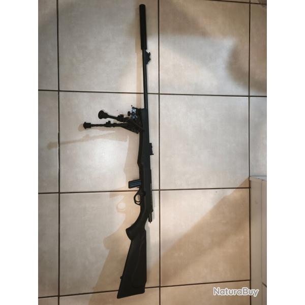 Carabine ROSSI 8122 Cal 22LR + Bipied + Silencieux encheres 1euros sans prix de reserve