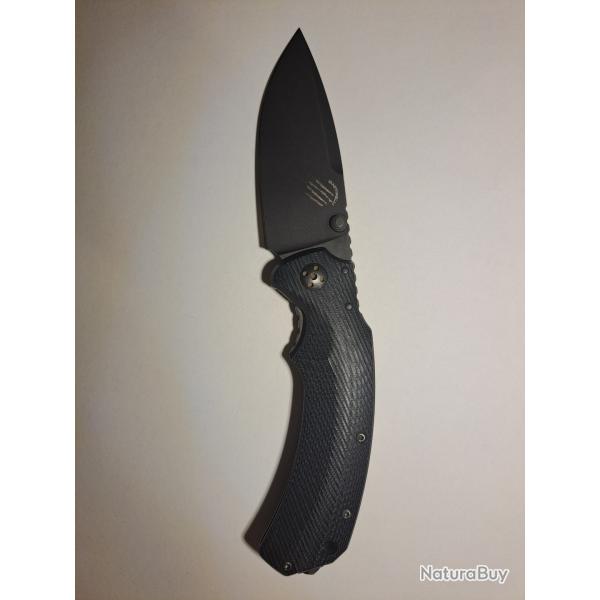 Couteau Red Folder dark stonewash Bastinelli knives