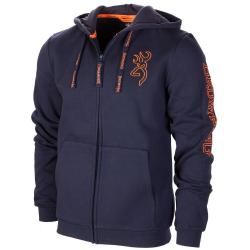SWEAT CAPUCHE ZIP SNAPSHOT BLEU - L - BROWNING