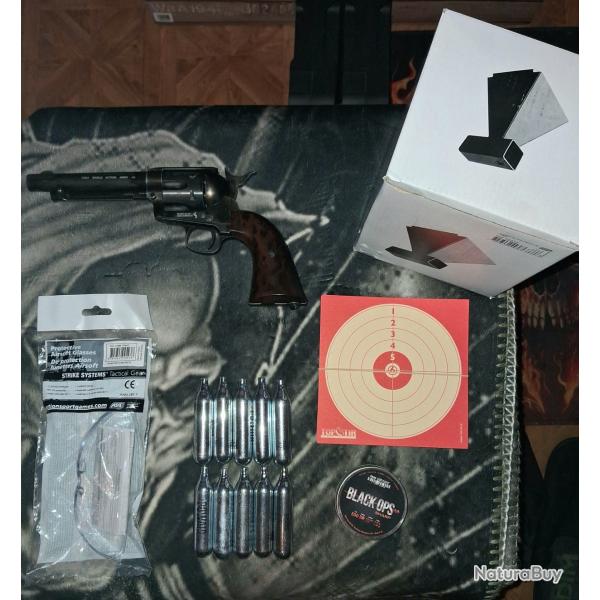 Pack pr�t � tirer- Revolver COLT SAA.45 plombs cal.4.5 mm - finish antique