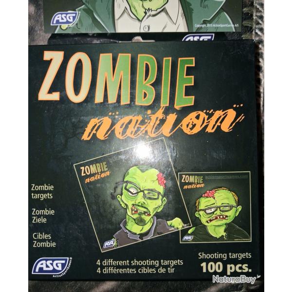 100 Cibles Zombie 14x14 cm ASG
