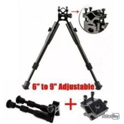 Bipied   + un adaptateur pour fixation sur canon de diam&egrave;tre de 13 mm &agrave; 25,4 mm