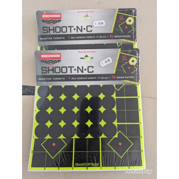 Lots de 2 cibles reactives Birchwood Casey shoot nc