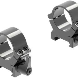 Colliers &agrave; levier pour lunette Leupold QRW2 - 25,4mm - Weaver - Moyen - Brillant