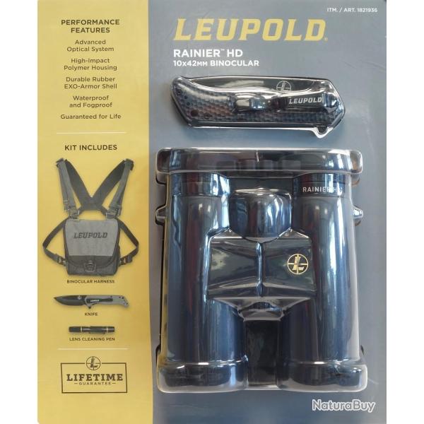 Pack Leupold Jumelles 10x42 + Harnais + Accessoires