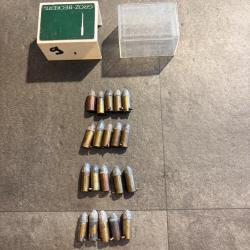 ENCHERES 1� - 20 MUNITIONS A BROCHE - 7MM
