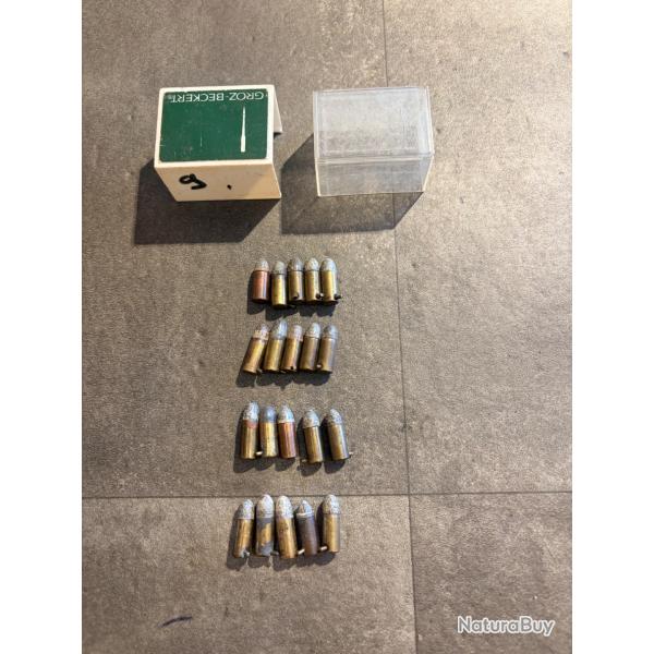 ENCHERES 1� - 20 MUNITIONS A BROCHE - 7MM
