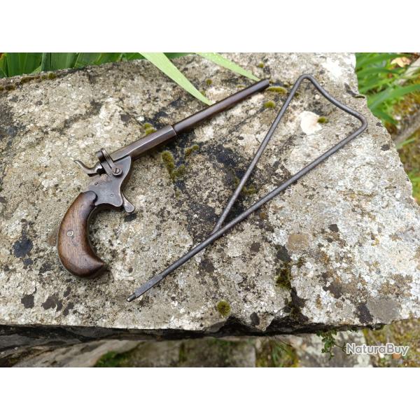 PISTOLET "� moineaux" 9mm FLOBERT AVEC SA CROSSE