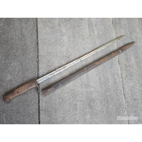 Ba�onnette allemande ww1 Sg98 nA de grenier , fourreau m�me affectation