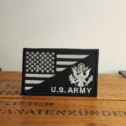 &Eacute;cusson patch brod&eacute; U.S. Army & Drapeau US noir