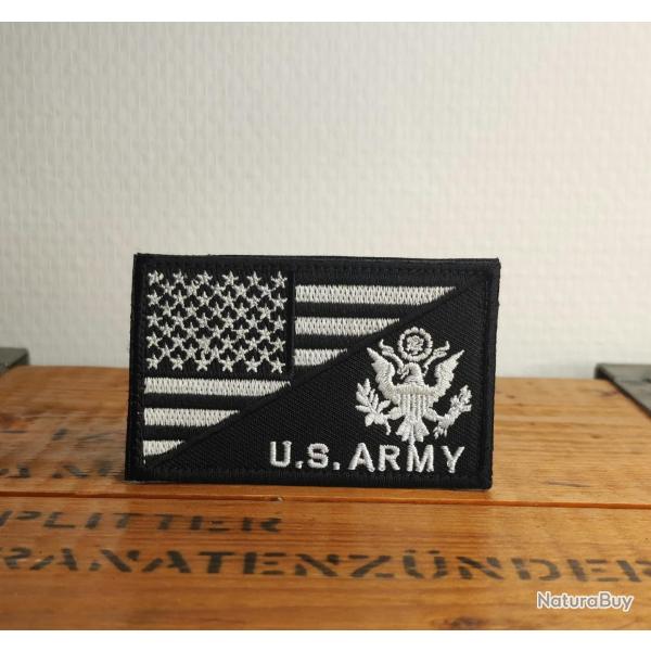 patch U.S. Army & Drapeau US noir